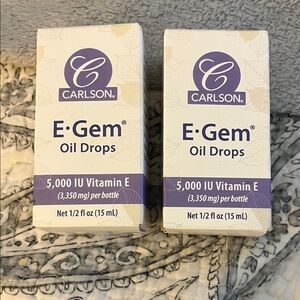 Carlson E-Gem Oil Drops - Purple and White